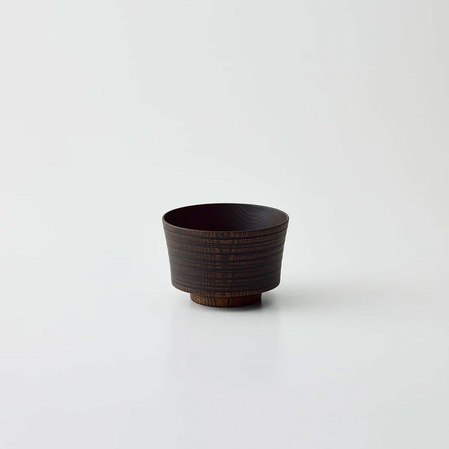 Decorated Bowl Random Carved Lines Black
