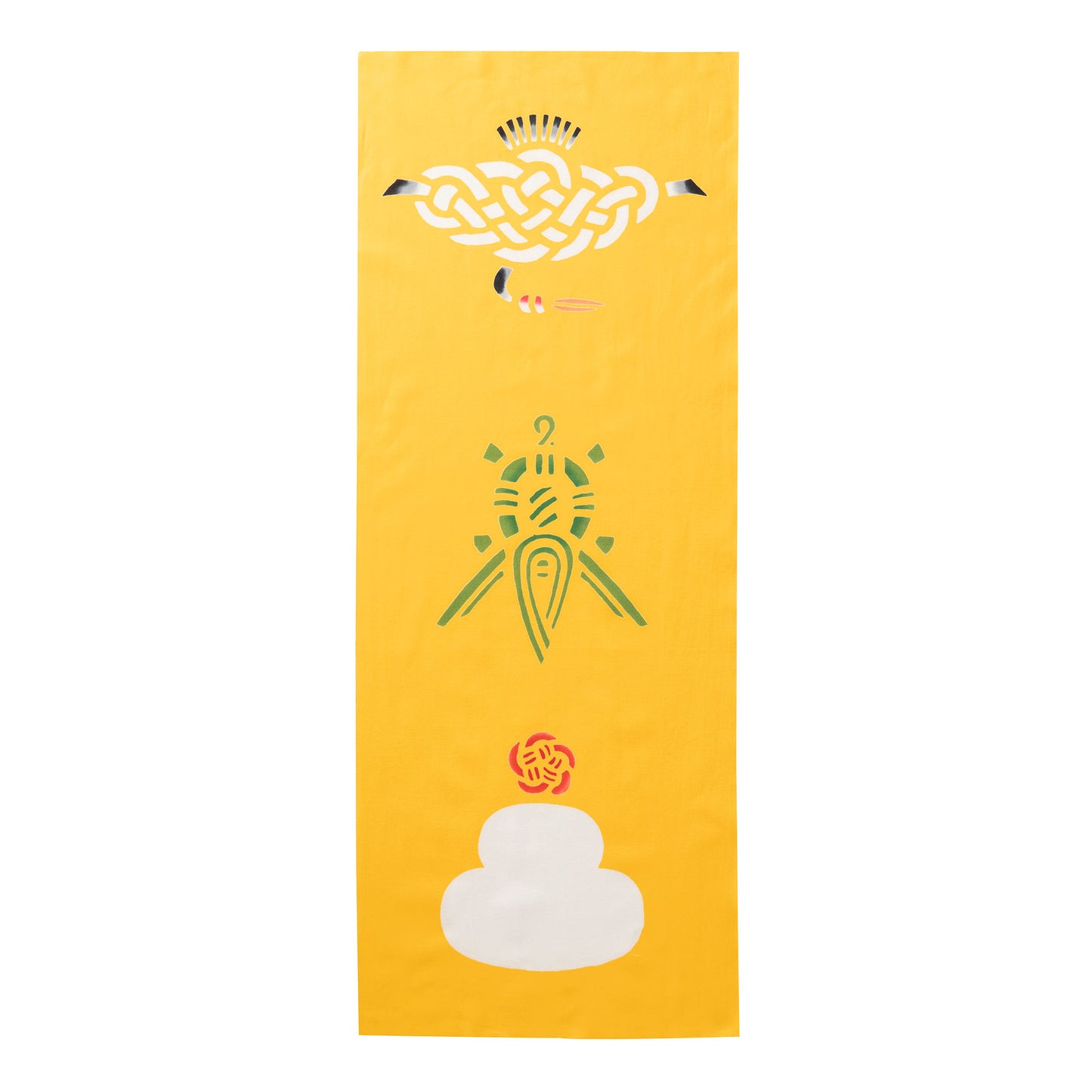 Dyed Tenugui_Crane, Turtle&Mochi