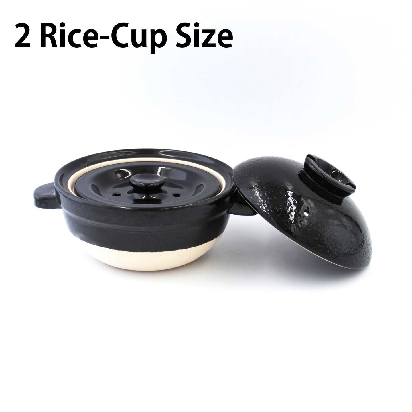 Double-Lid Donabe Rice Cooker 【Kamado-san】2 Rice-Cup Size