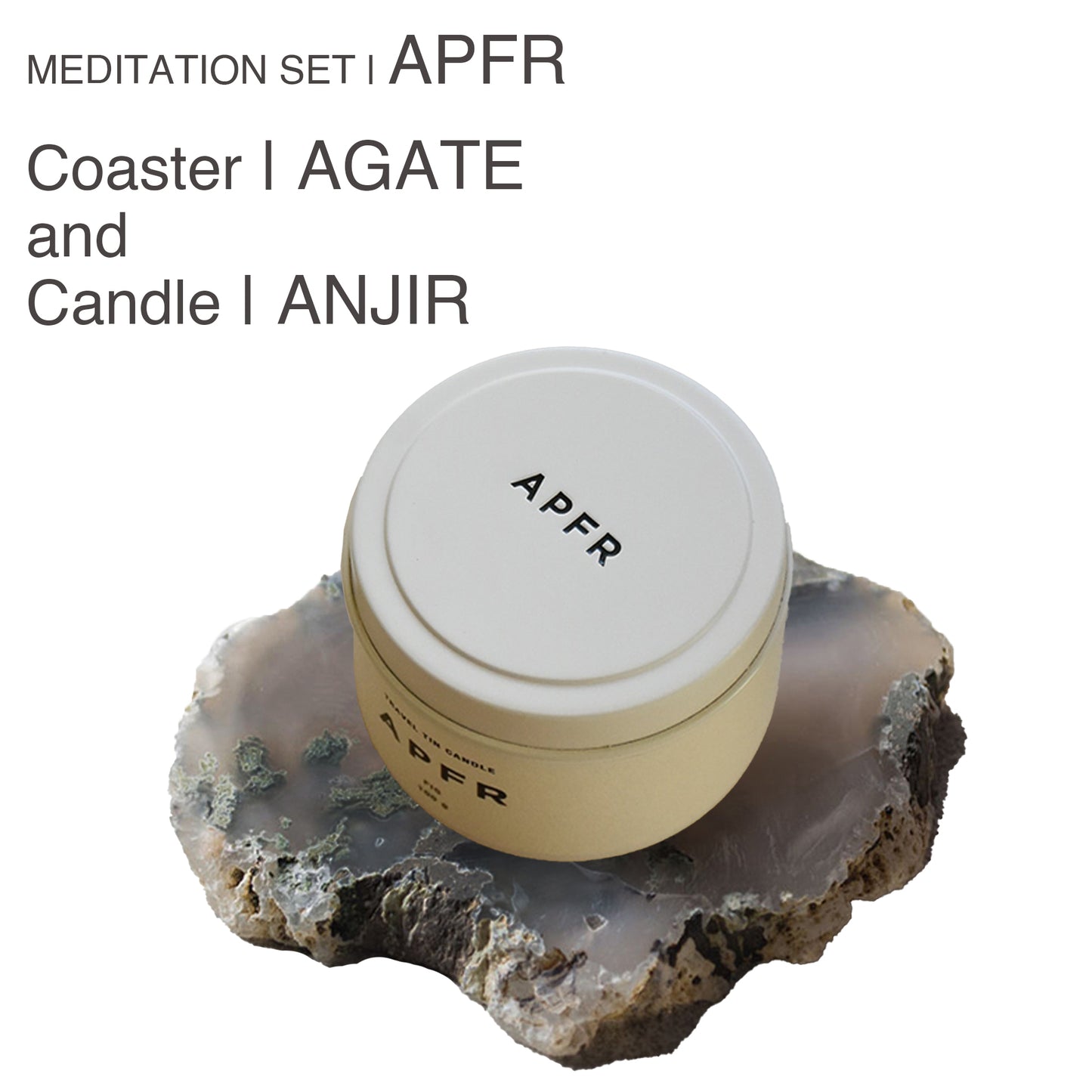MEDITATION SET | APFR Travel Tin candle -ANJIR-& Coaster