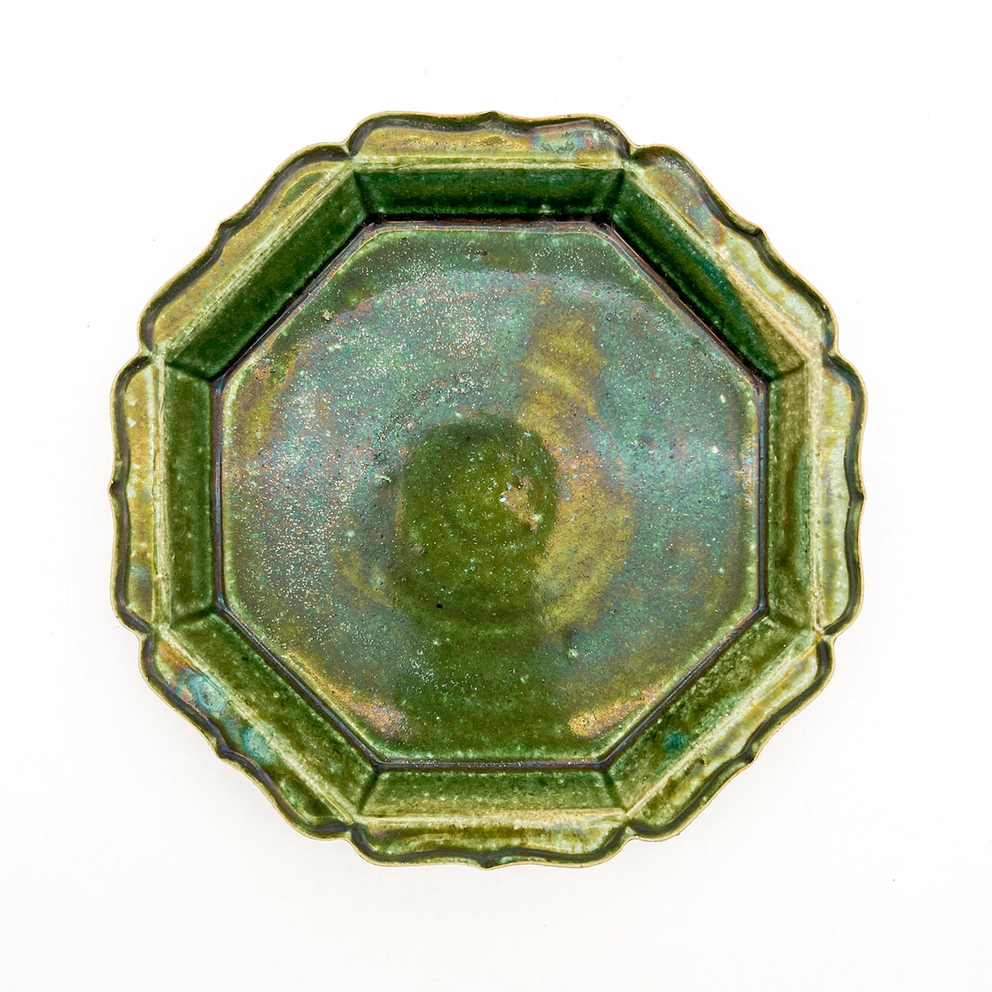 Green Glaze Rim Plate_Fumihiro Tamura