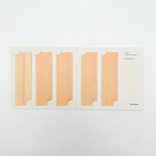 Hinoki wood card