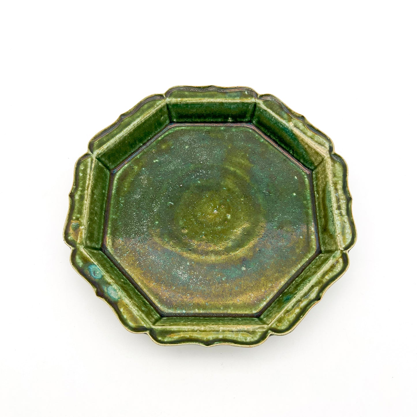 Green Glaze Rim Plate_Fumihiro Tamura