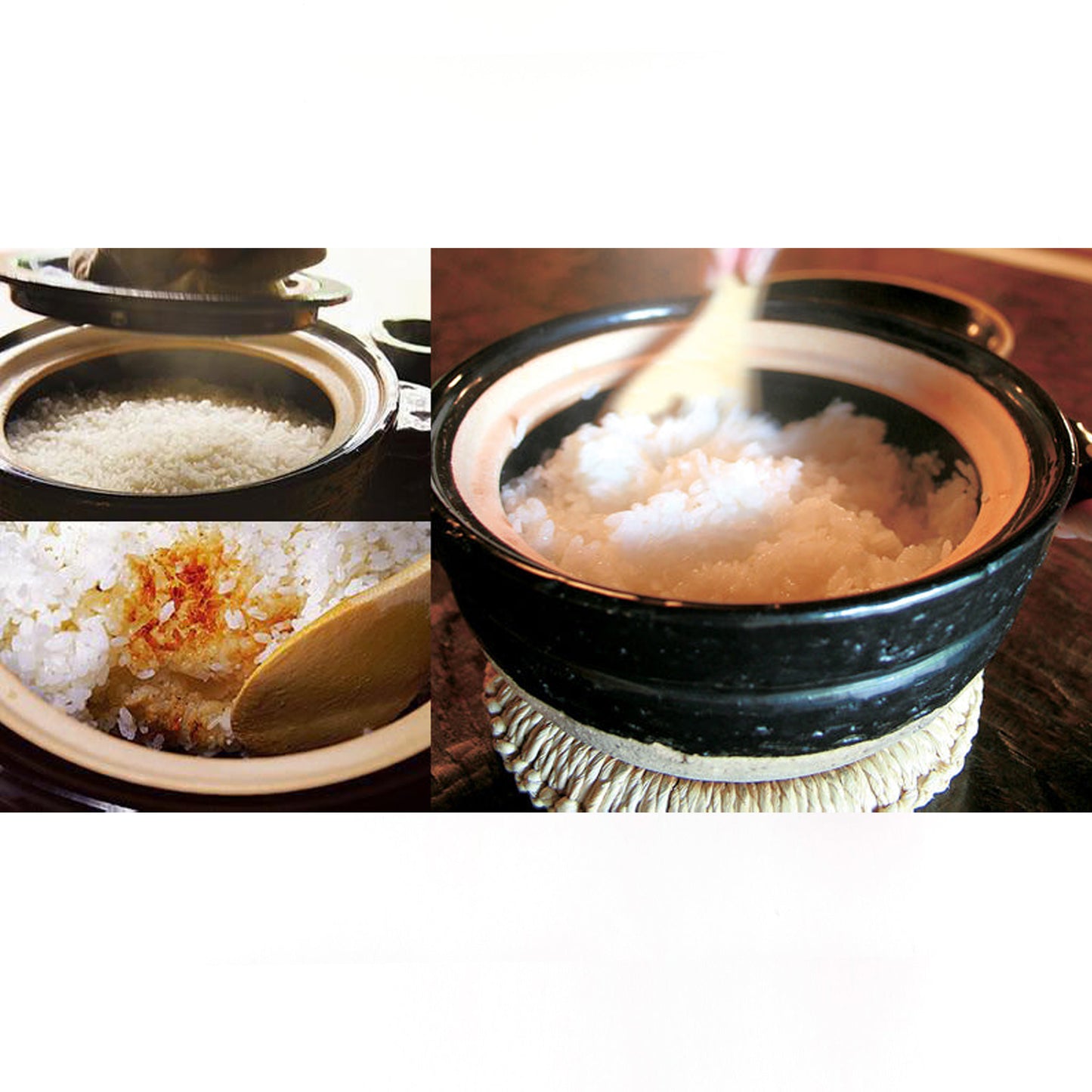 Double-Lid Donabe Rice Cooker 【Kamado-san】3 Rice-Cup Size