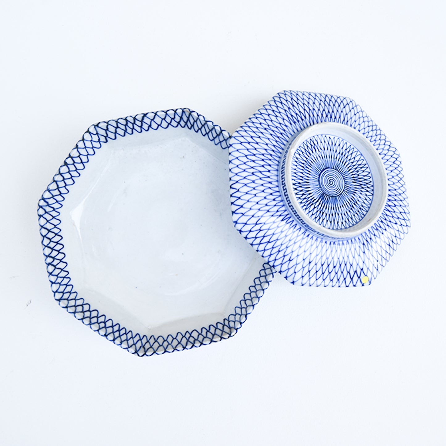 Japanese antique ceramic Lid Bowl