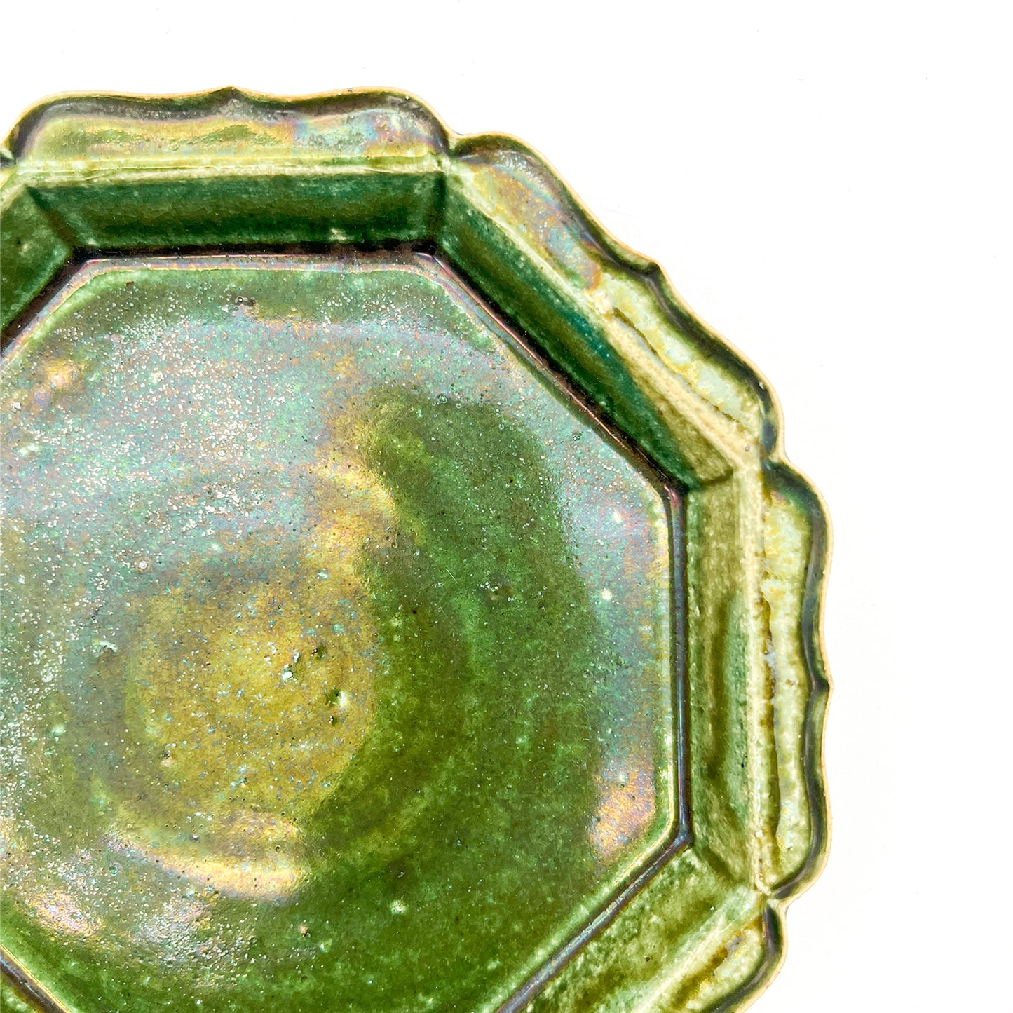 Green Glaze Rim Plate_Fumihiro Tamura