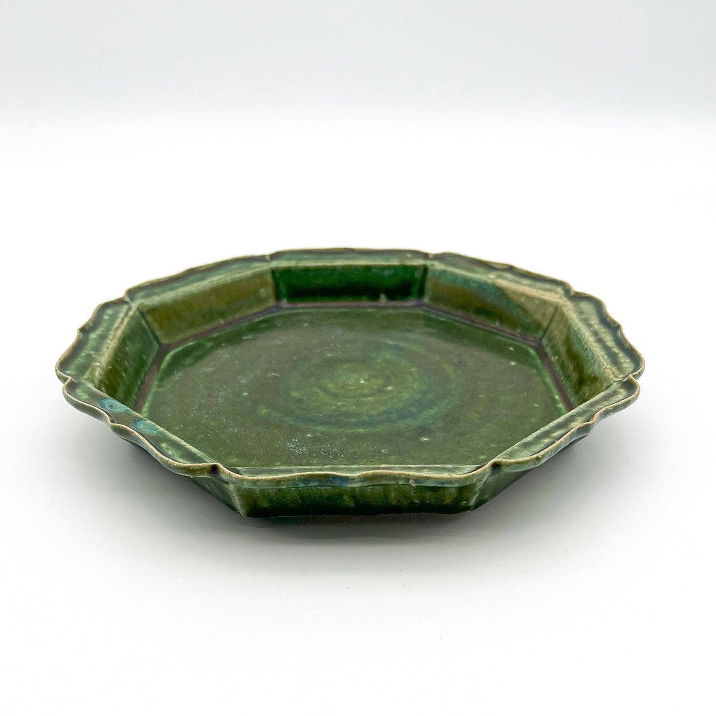 Green Glaze Rim Plate_Fumihiro Tamura
