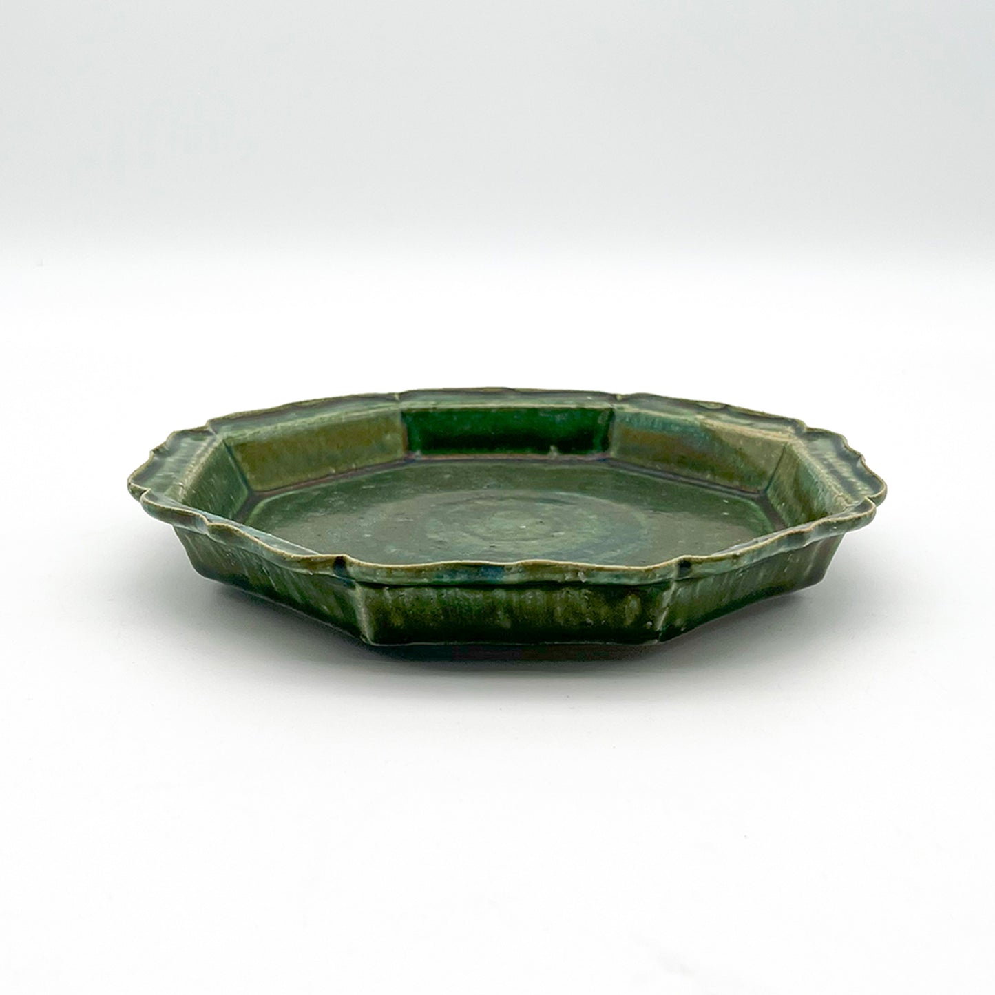 Green Glaze Rim Plate_Fumihiro Tamura
