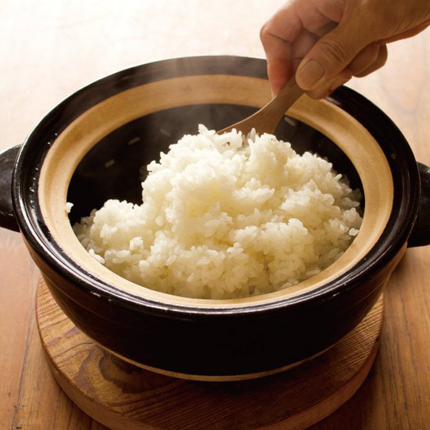 Double-Lid Donabe Rice Cooker 【Kamado-san】3 Rice-Cup Size