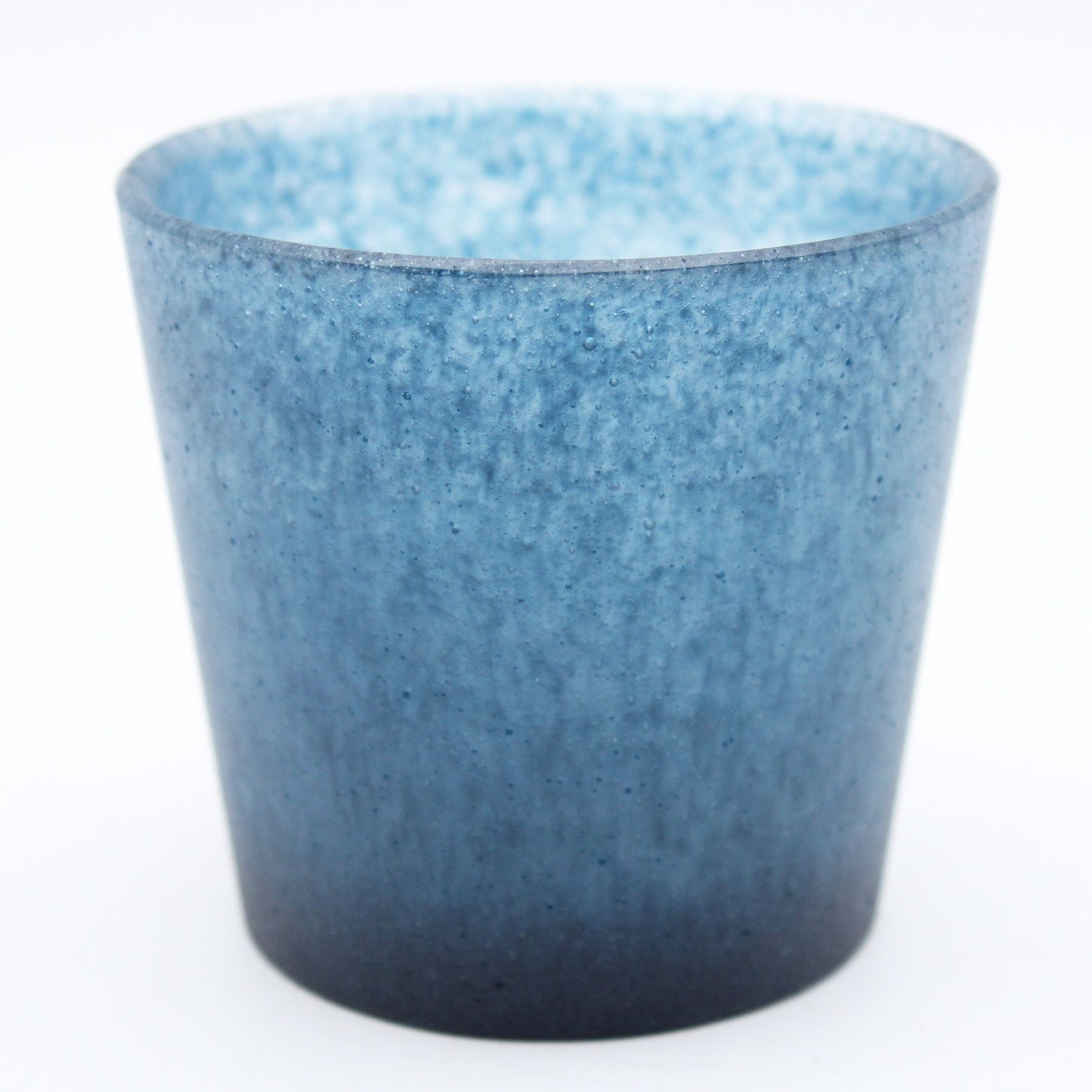 Cup_glass casting indigo_Yohei Goto