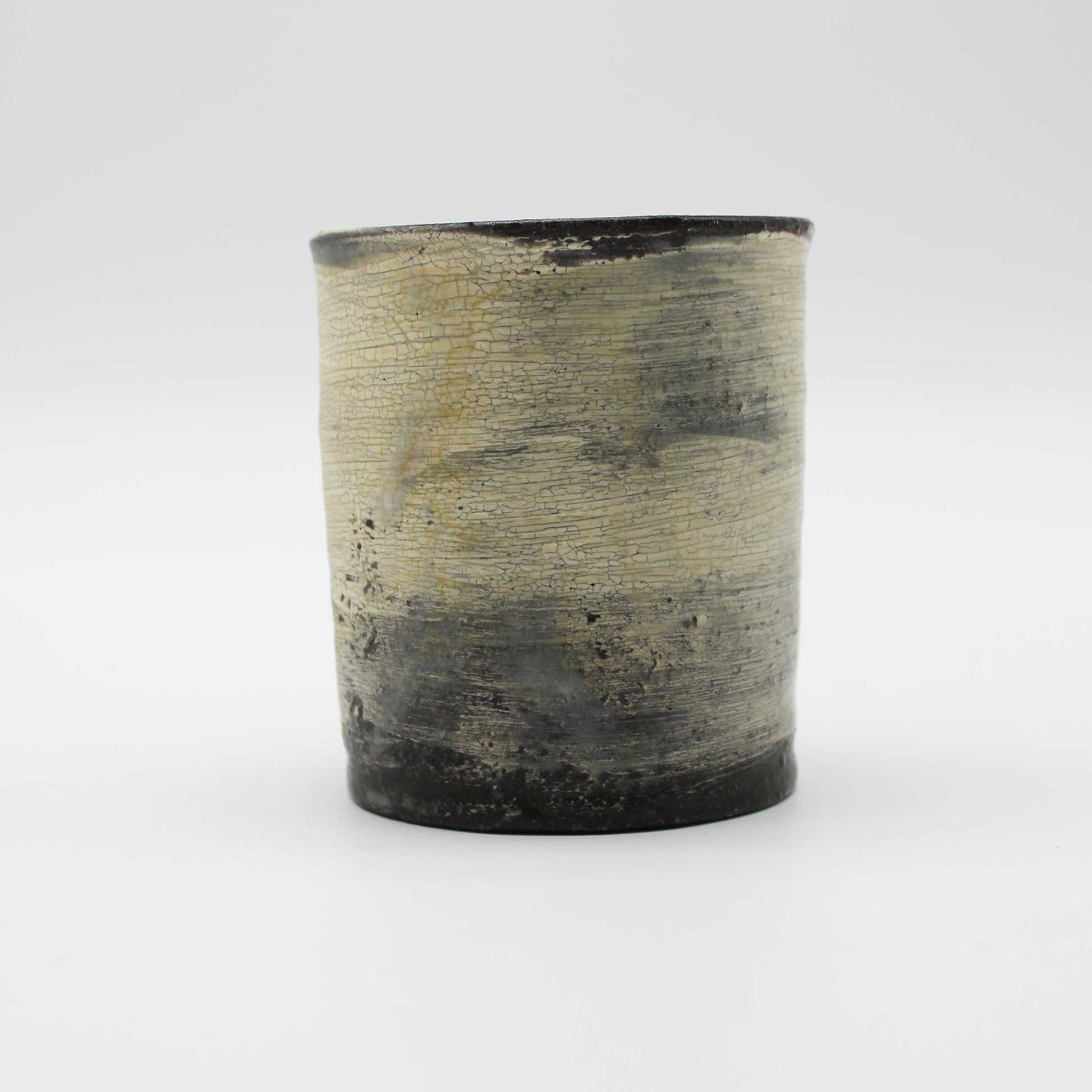 Black brush mark slip mug 57A_Atsushi Ogata