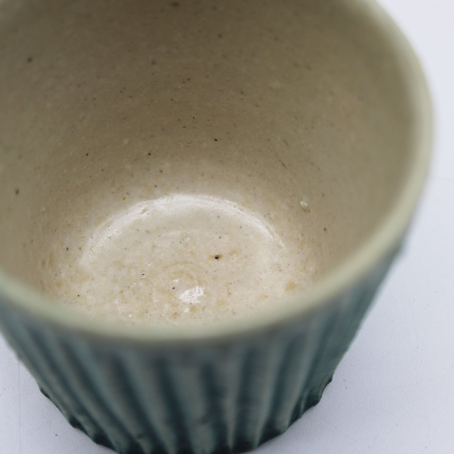 Oribe Glaze Faceted Cup 57A_Michikazu Sakai