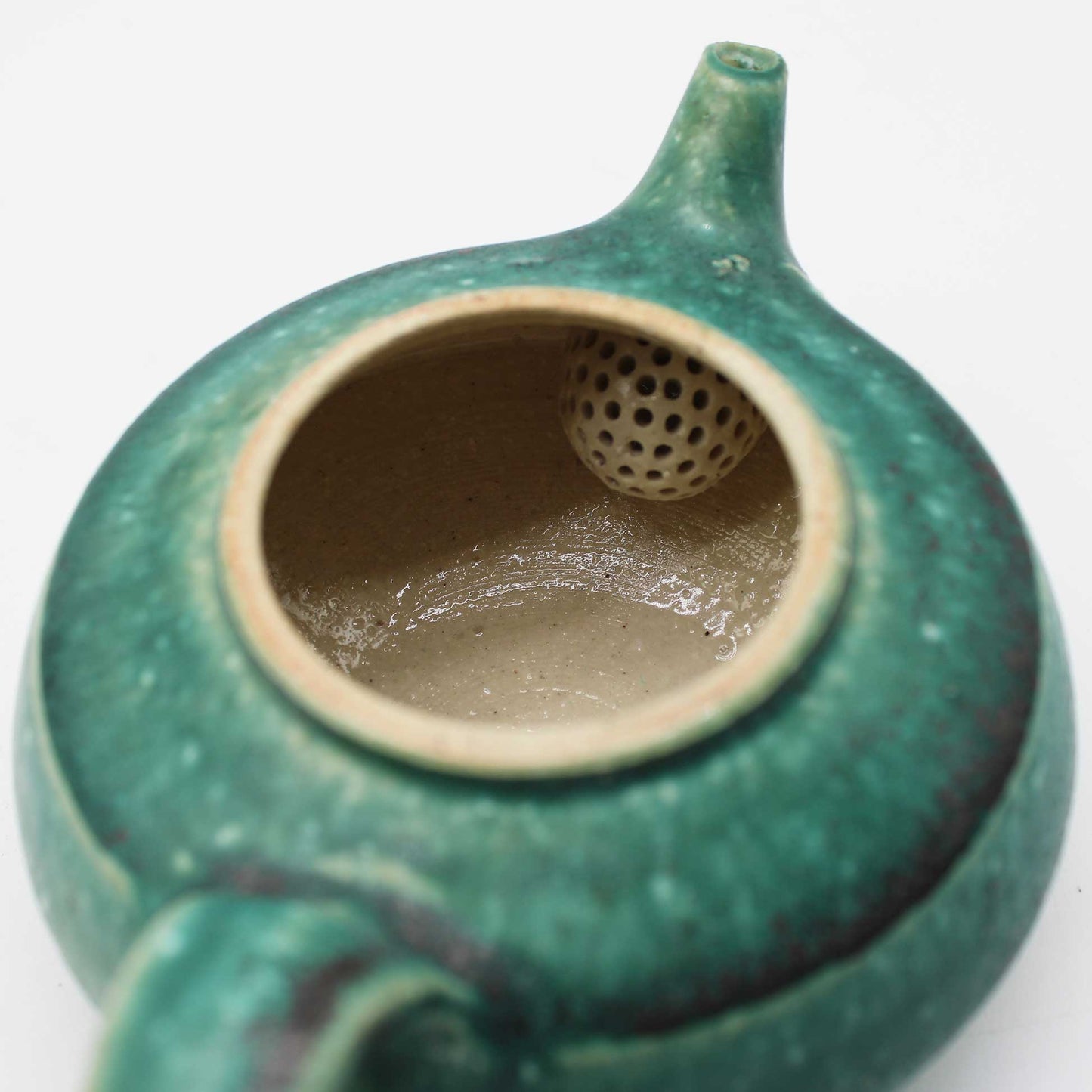 Oribe Glaze Pot 57A_Michikazu Sakai