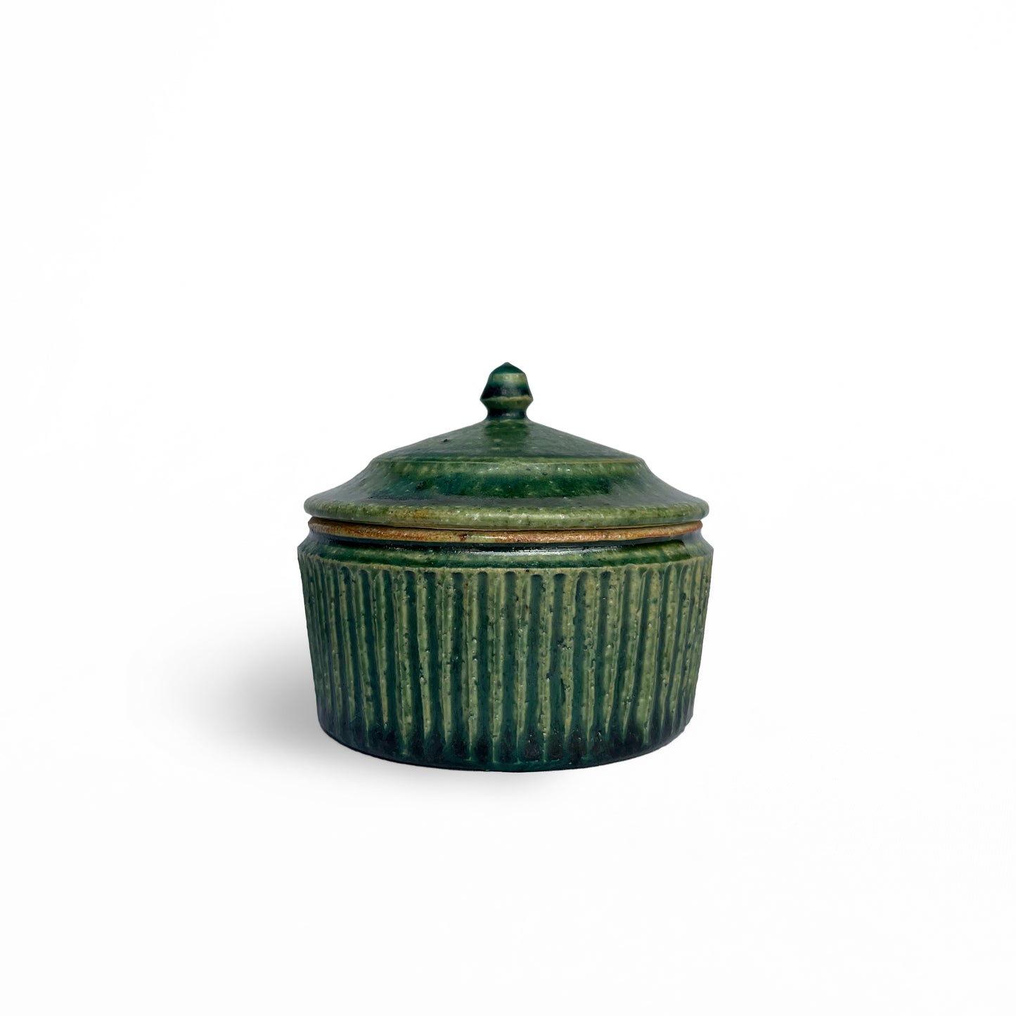 Michikazu Sakai12 Oribe glazed vessel with lid