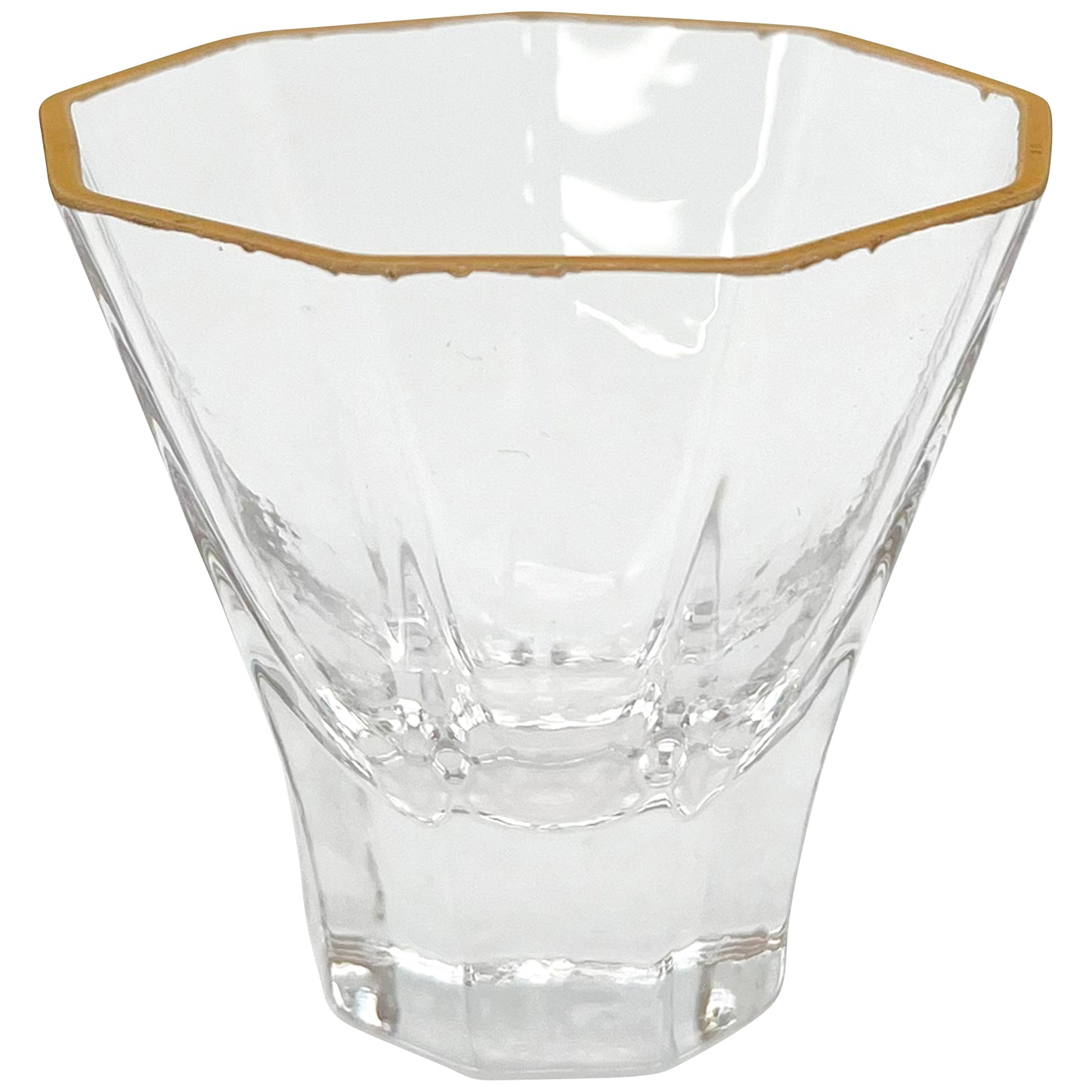 Gold Rimmed 9 Sided Sake Cup