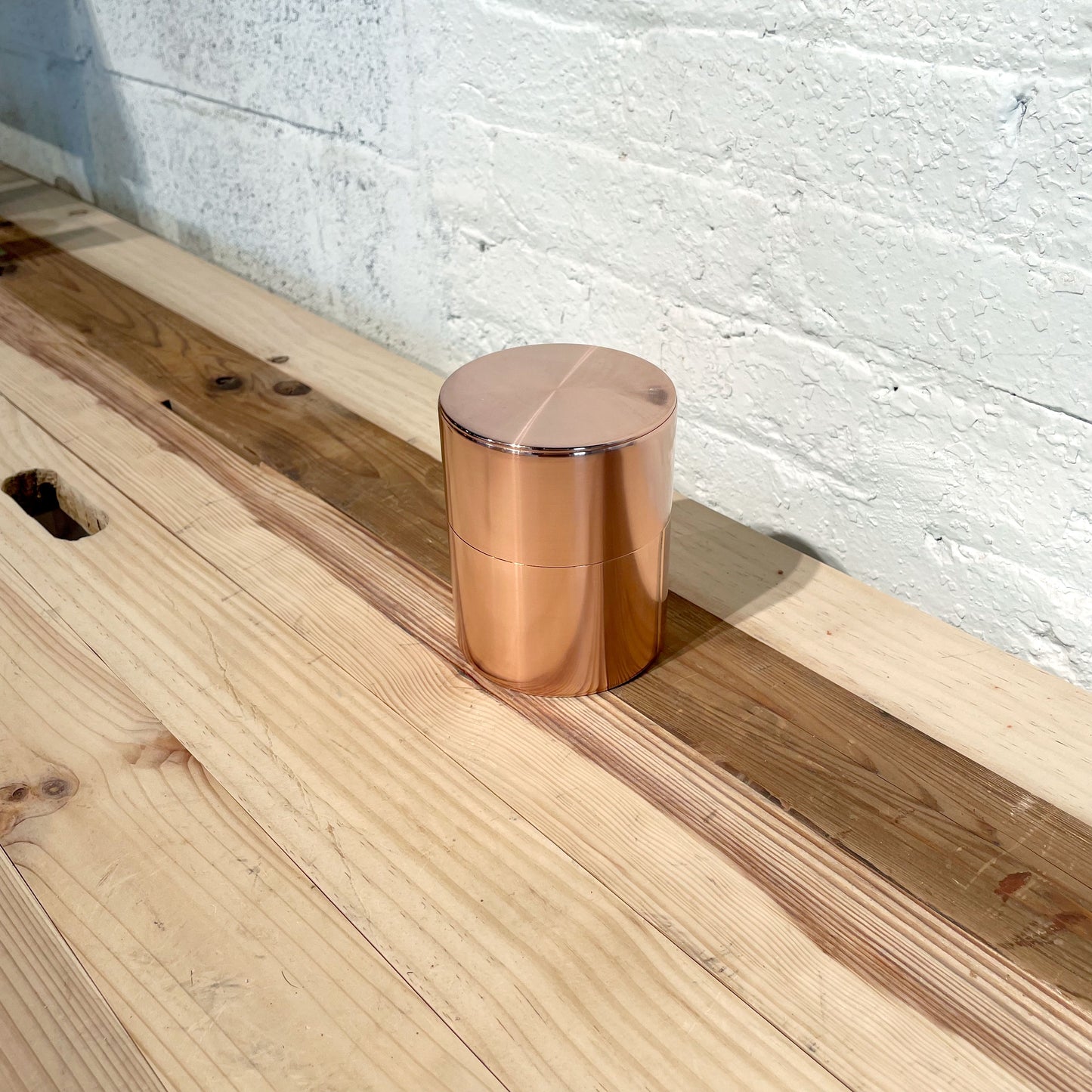 Copper Tea Caddy 200g
with coffee spoon