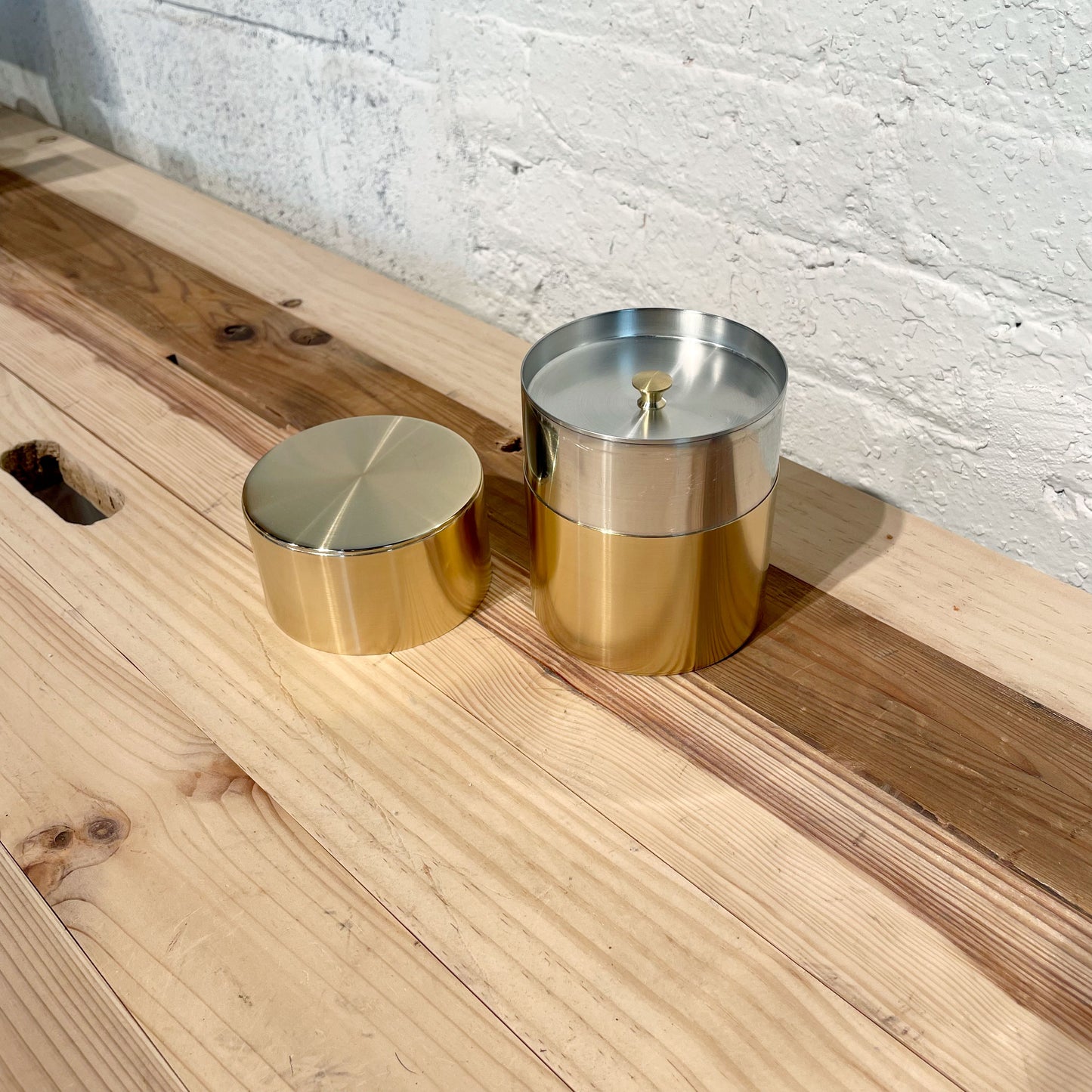 Brass Tea Caddy 200g
with coffee spoon