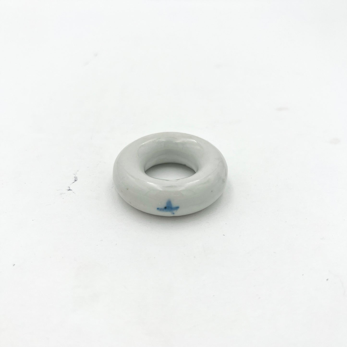 Japanese antique White porcelain ring