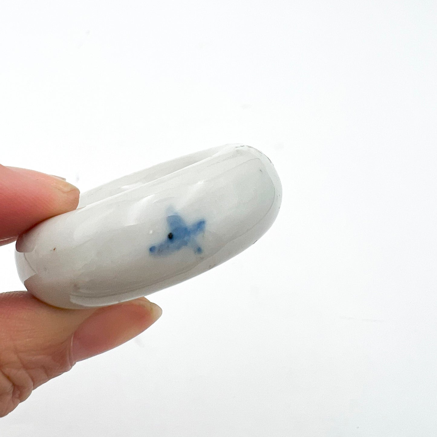 Japanese antique White porcelain ring