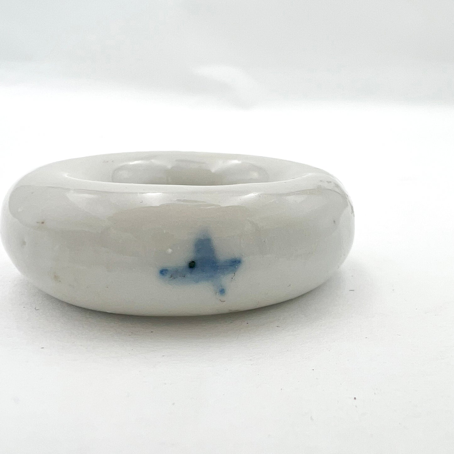 Japanese antique White porcelain ring