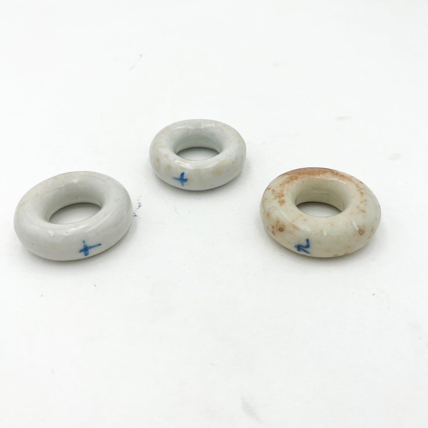 Japanese antique White porcelain ring