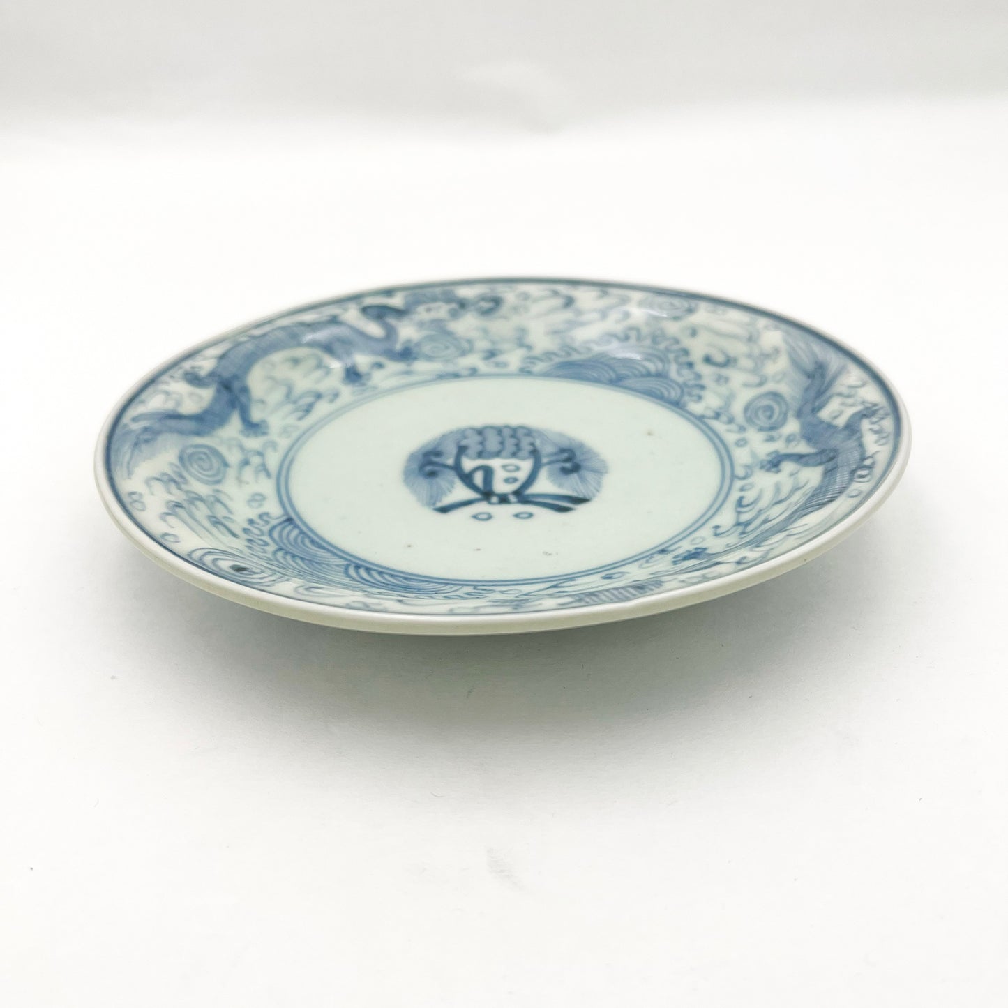 Japanese antique BW 7.14inch Plate