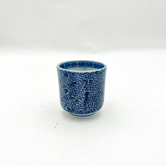 Japanese antique Paper-Transfer Cylindrical Tea Cup