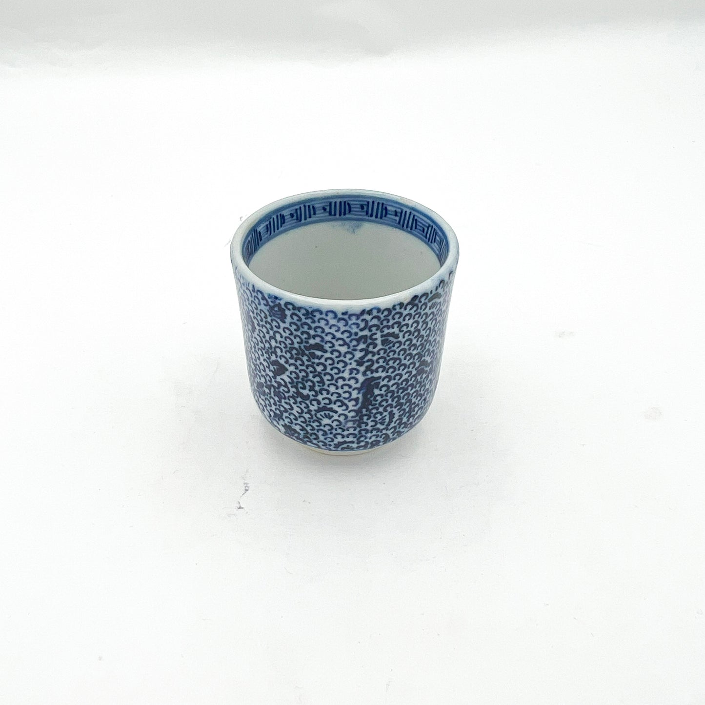 Japanese antique Paper-Transfer Cylindrical Tea Cup