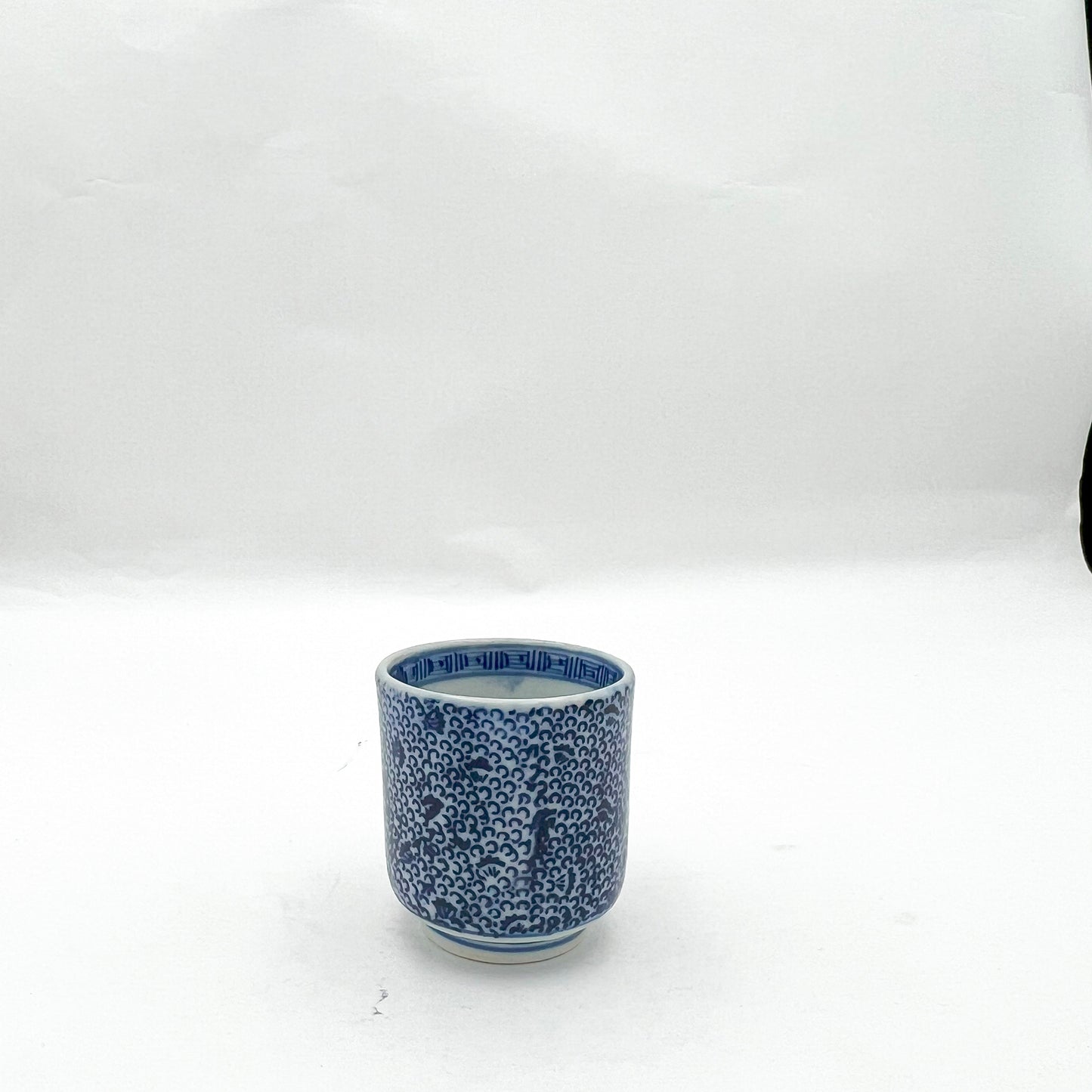 Japanese antique Paper-Transfer Cylindrical Tea Cup