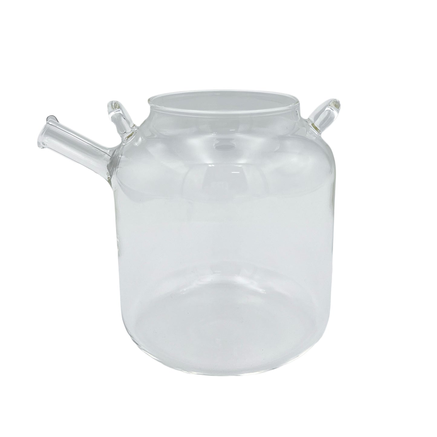 Glass teapot with bamboo handle