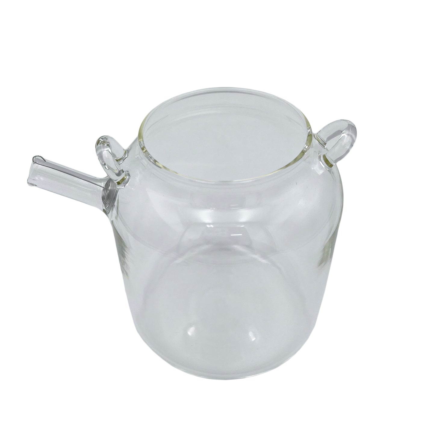 Glass teapot with bamboo handle