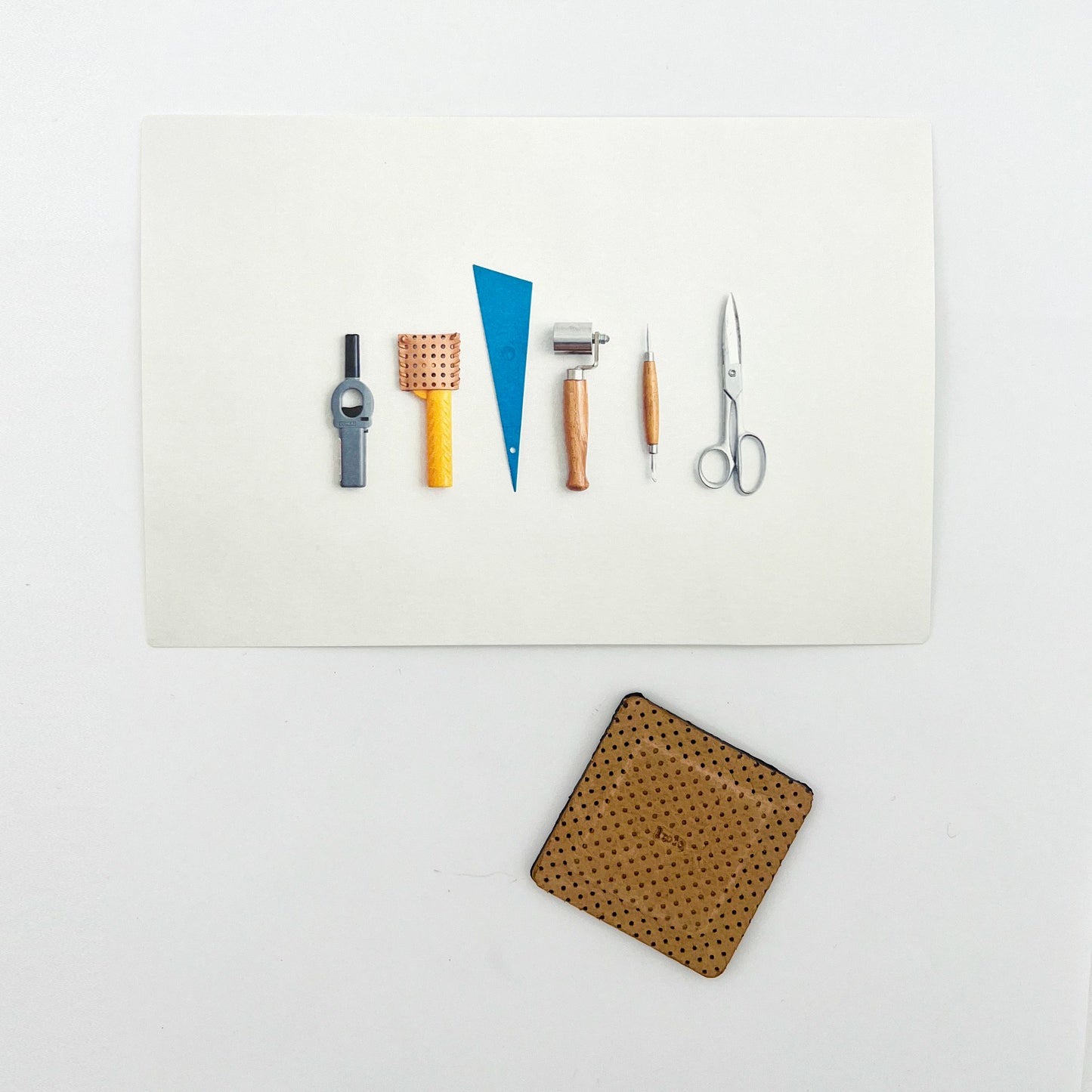 Leather magnet square