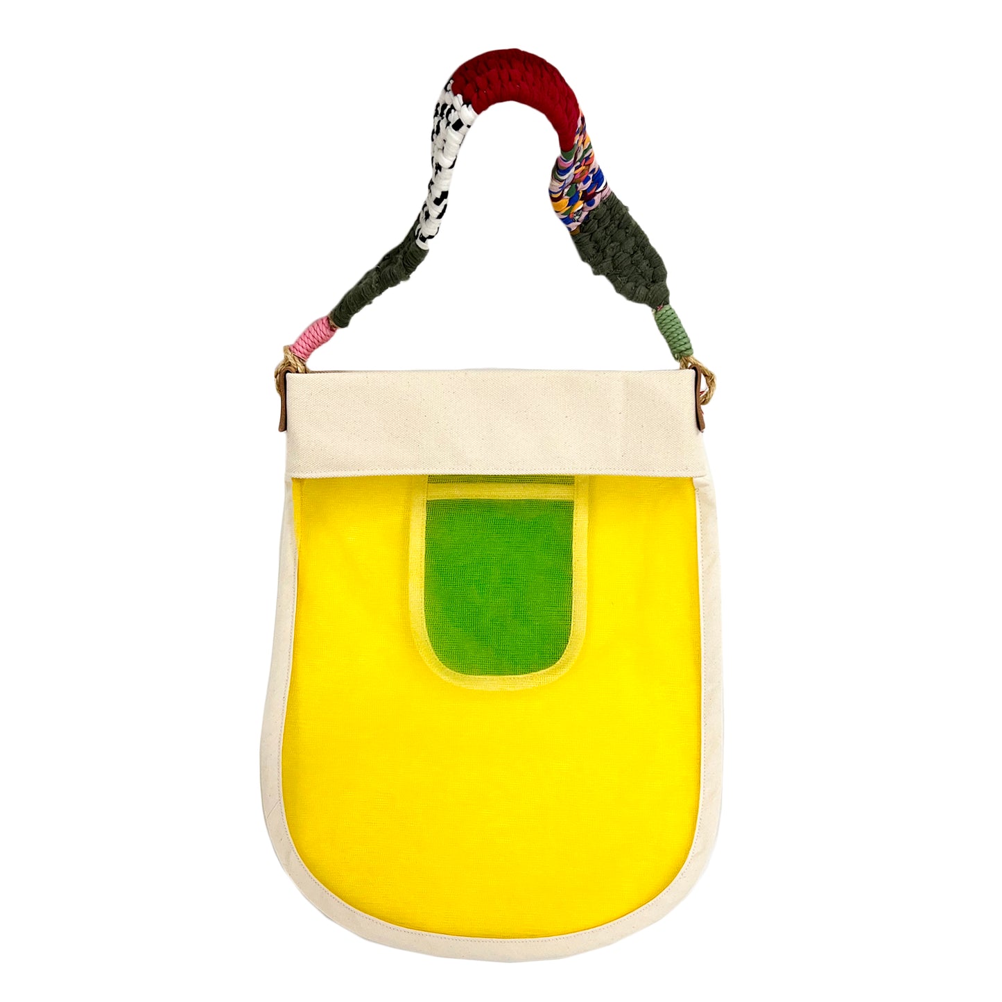 Woven Handle Bag YELLOW