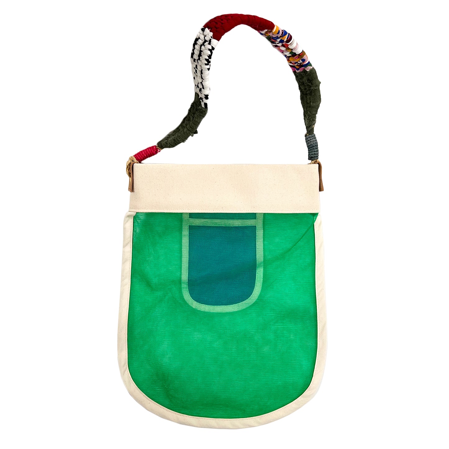 Woven Handle Bag GREEN