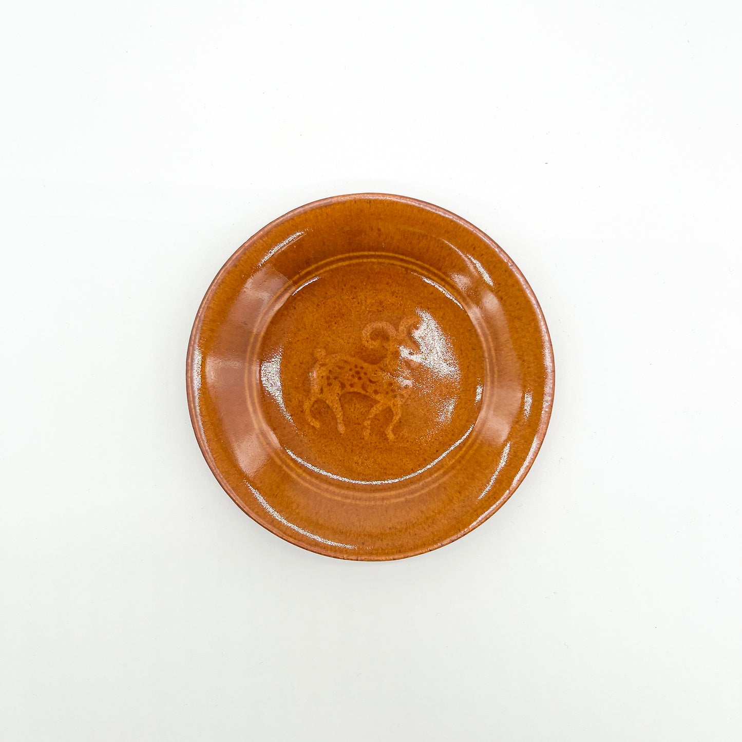 Stamped Plate 4.76in_Gunji Pottery