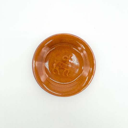 Stamped Plate 4.76in_Gunji Pottery