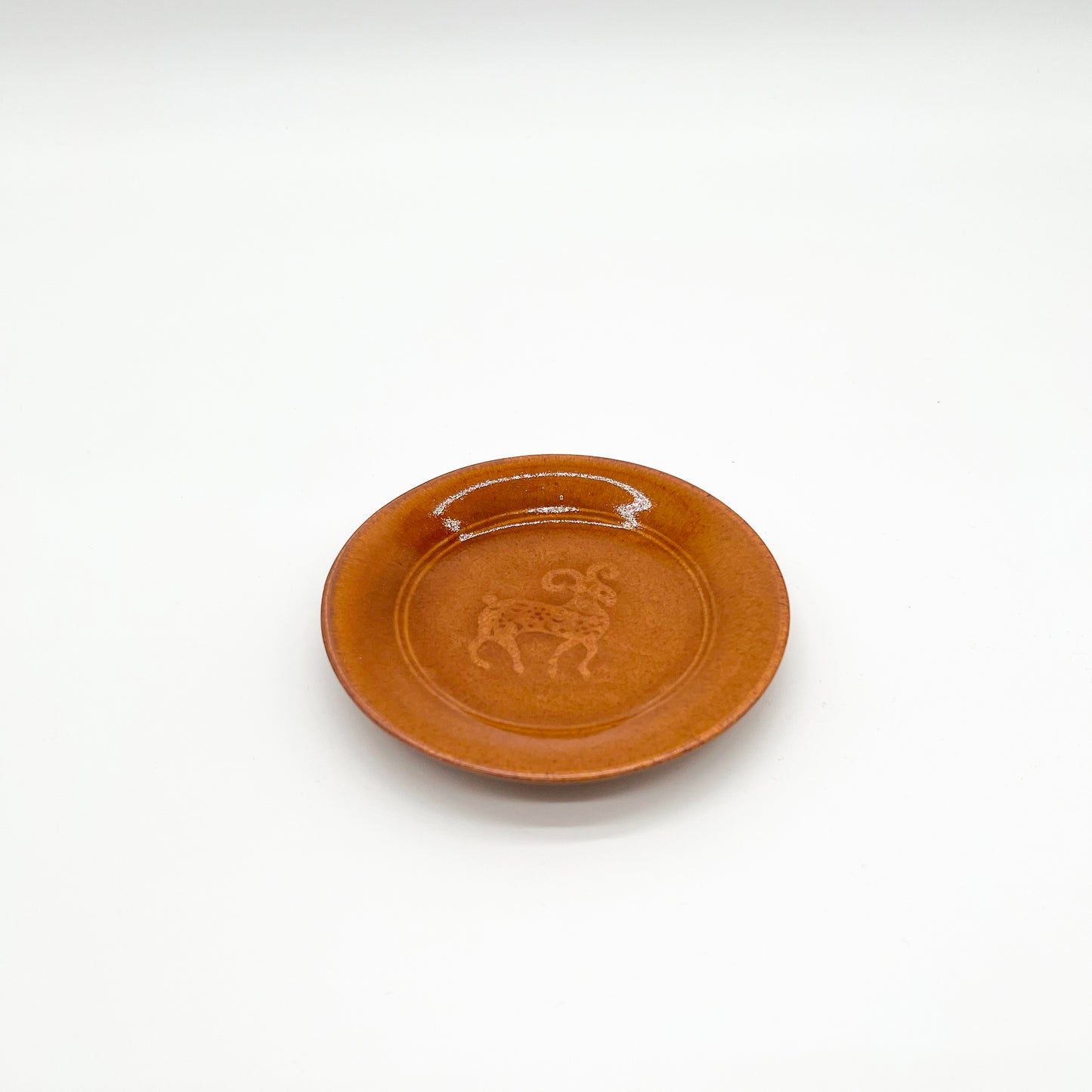 Stamped Plate 4.76in_Gunji Pottery
