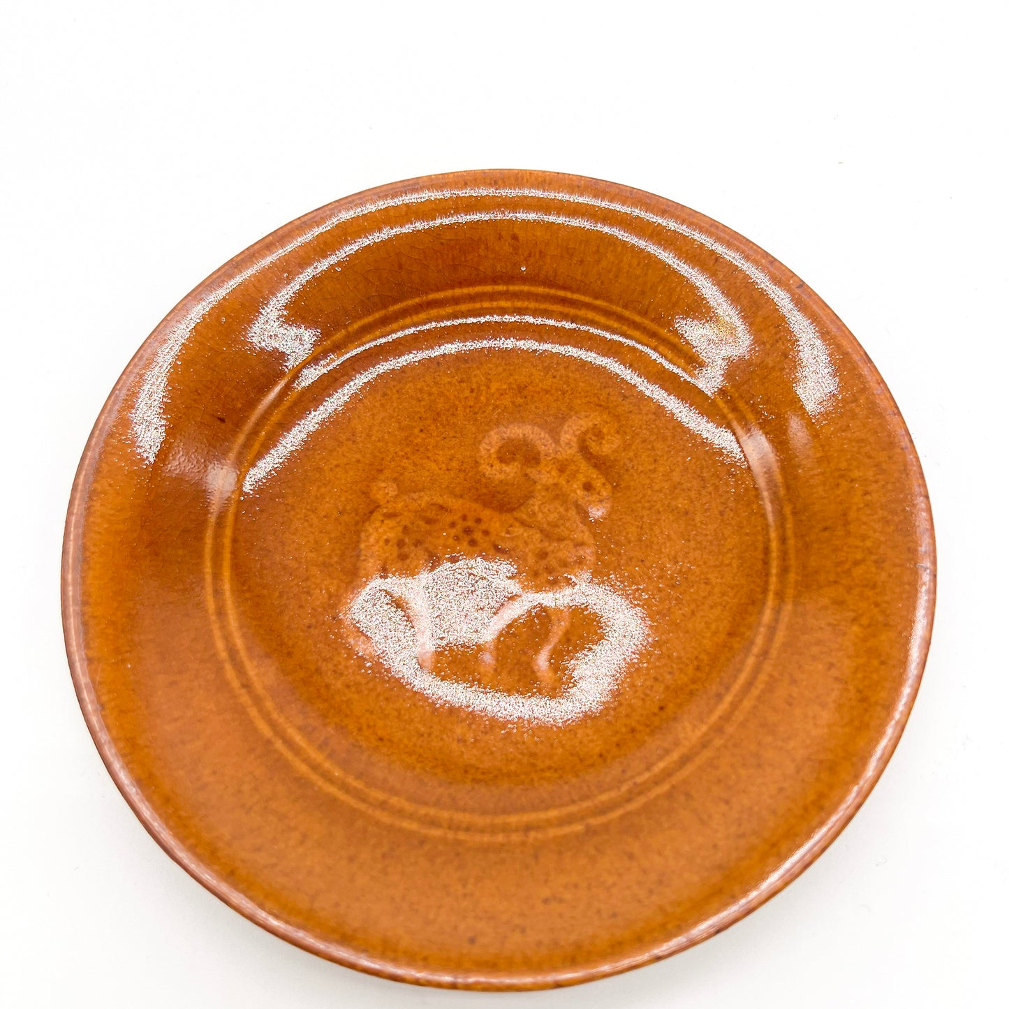 Stamped Plate 4.76in_Gunji Pottery