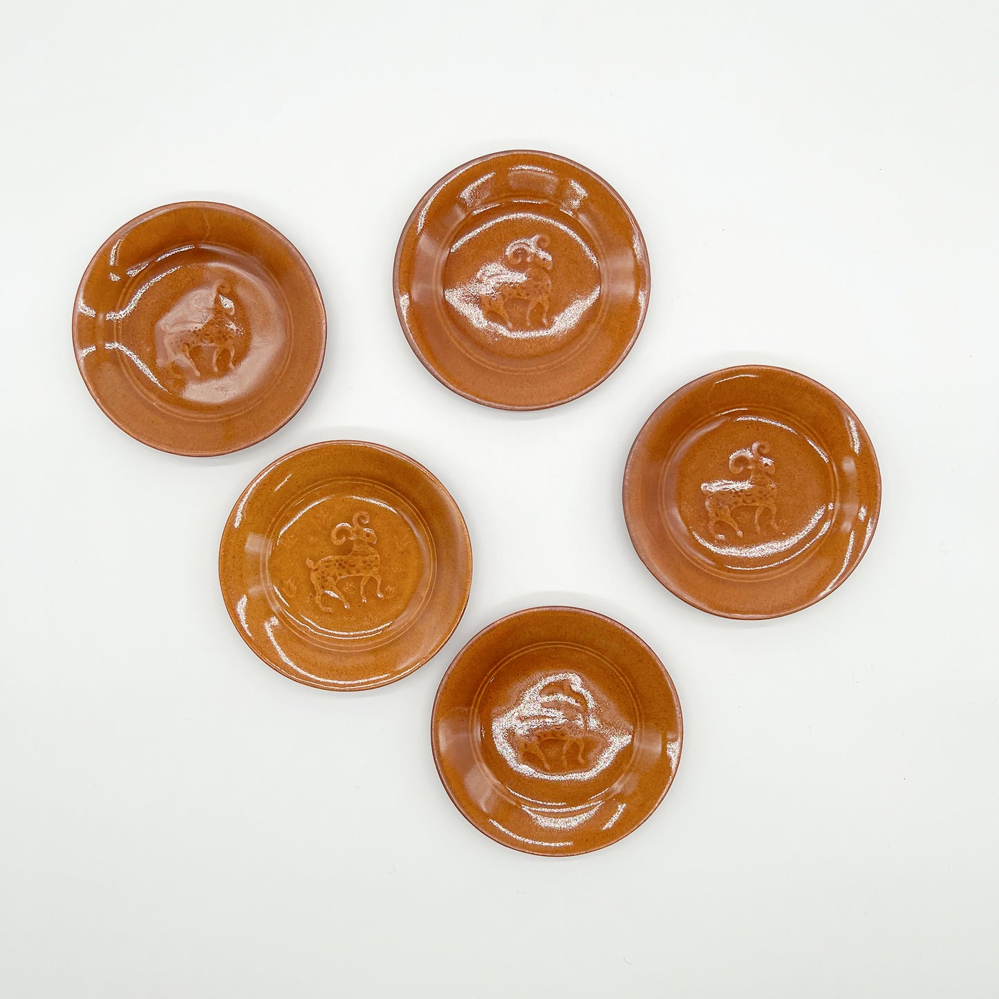Stamped Plate 4.76in_Gunji Pottery