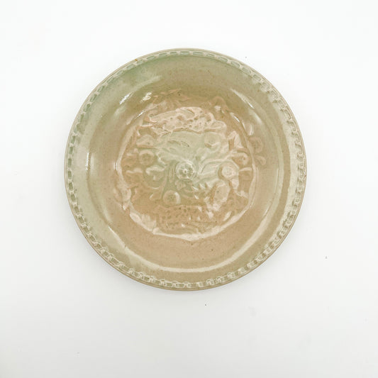 Stamped Plate 7.14in_Gunji Pottery