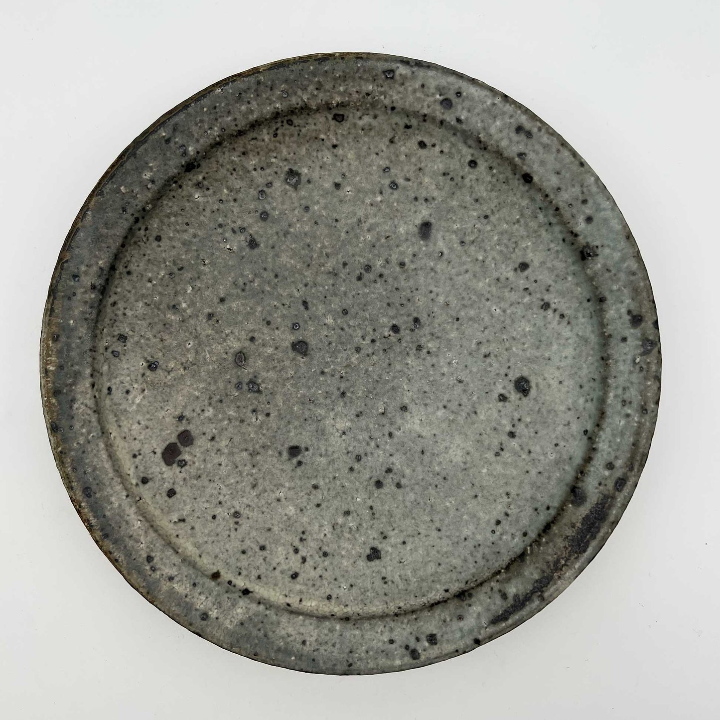 PLATE White Glaze Rimmed Plate (L) A28
