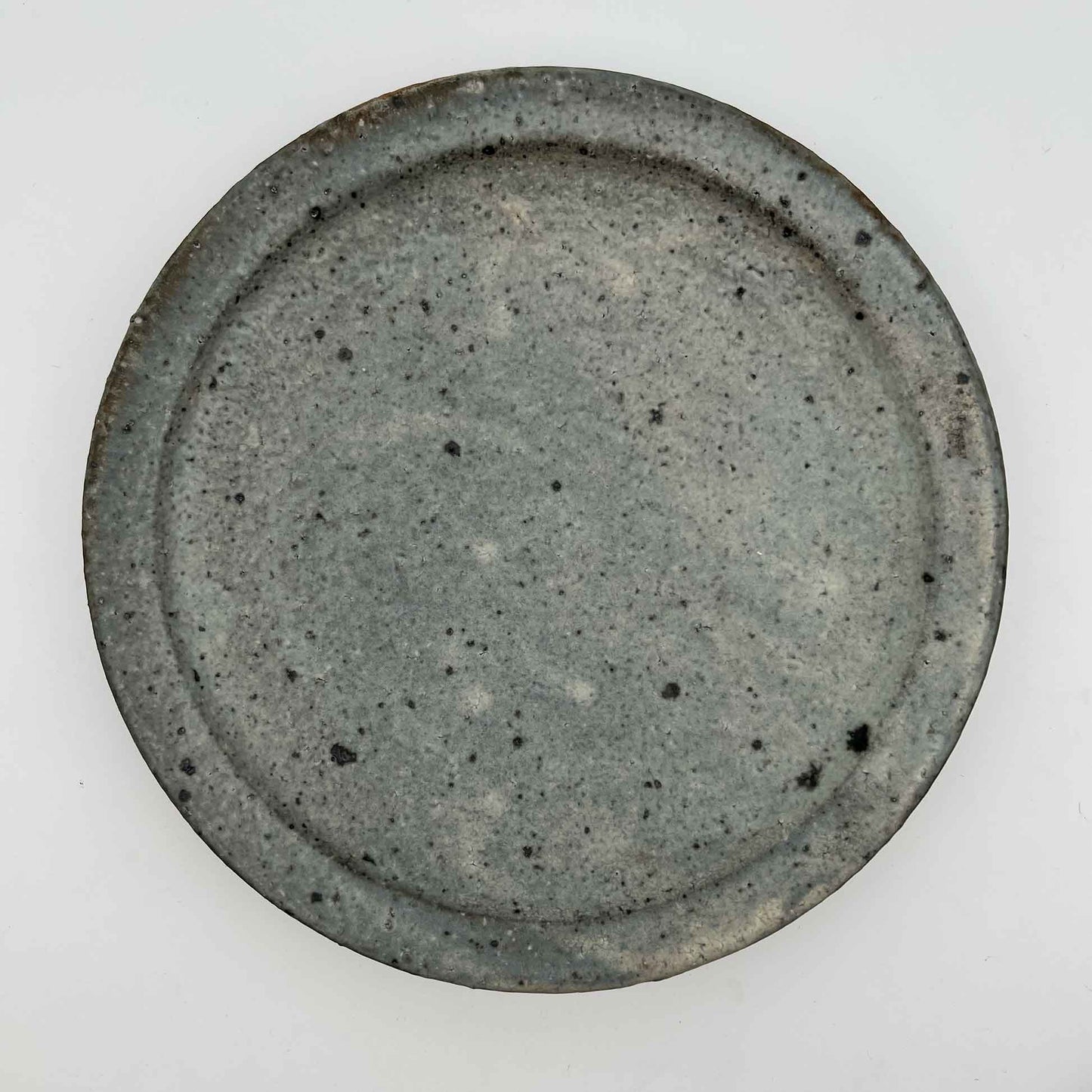 PLATE White Glaze Rimmed Plate (L) A28