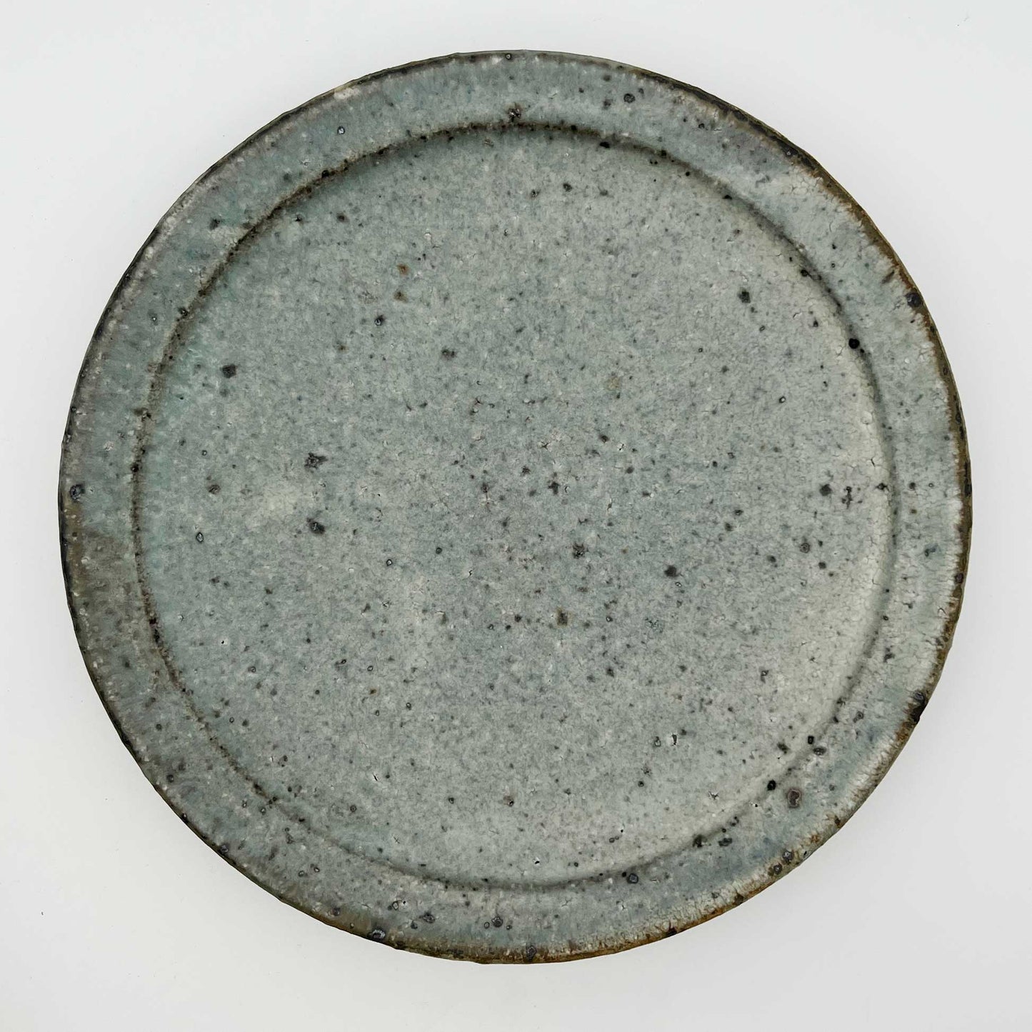 PLATE White Glaze Rimmed Plate (L) A28