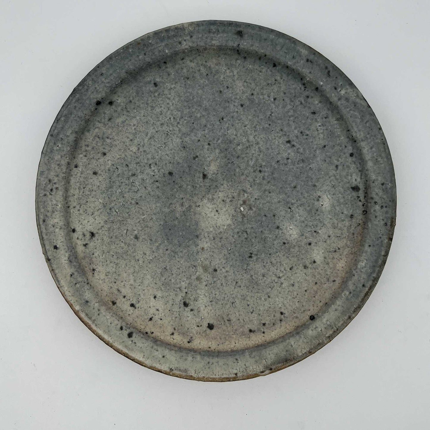 PLATE White Glaze Rimmed Plate (L) A28