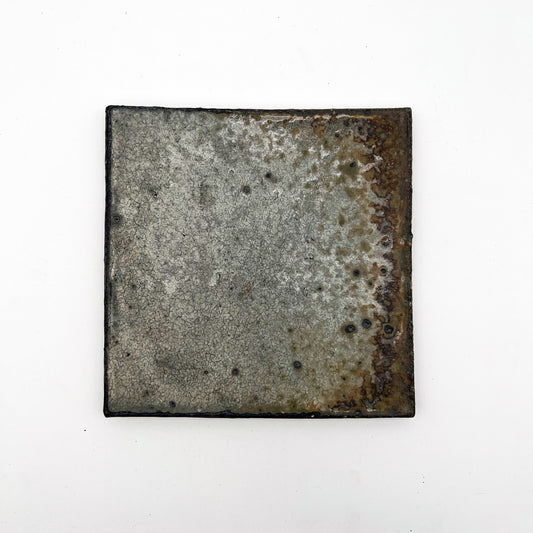 PLATE White Glaze Tile Plate Square Small A31