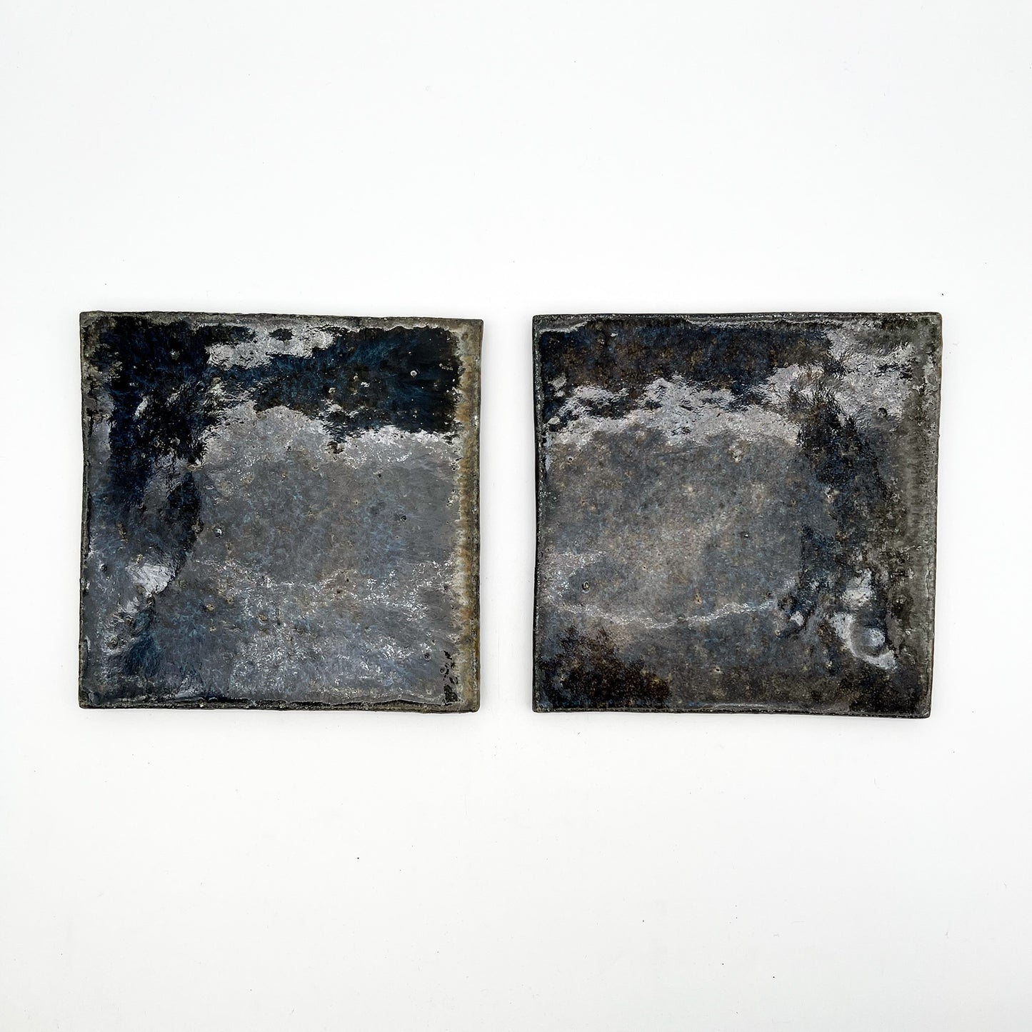 PLATE White Glaze Tile Plate Square Medium A32