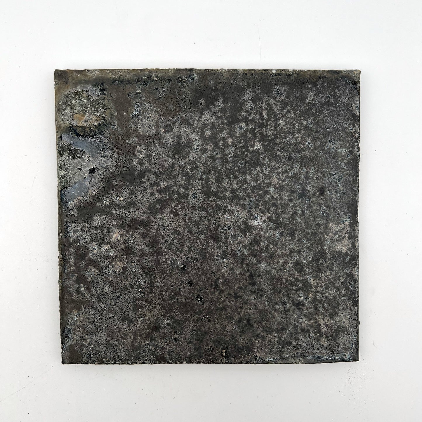 PLATE Natural Glaze Tile Plate Square Medium E6