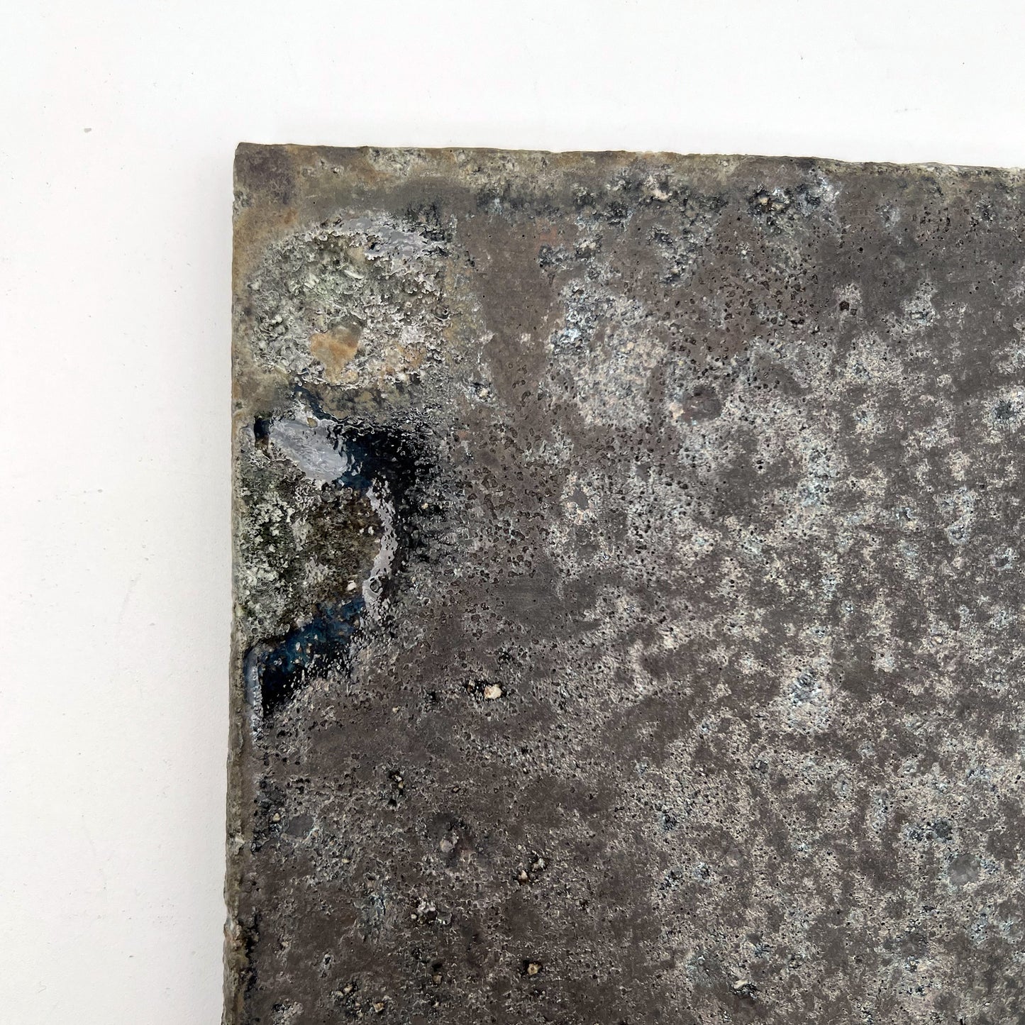 PLATE Natural Glaze Tile Plate Square Medium E6