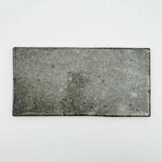 PLATE White Glaze Tile Plate Long Large A30
