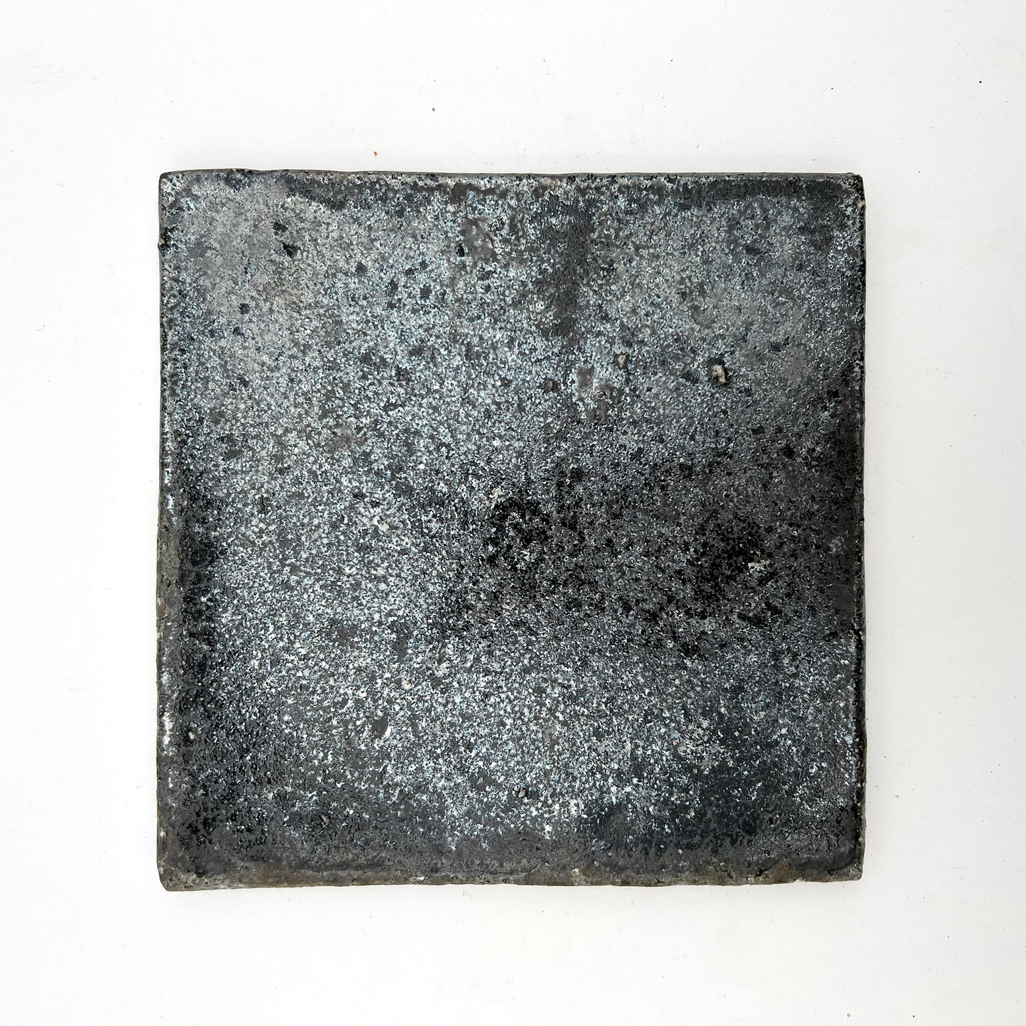 PLATE Black Glaze Tile Plate Square Small B27